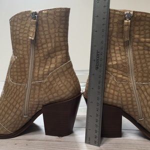 Croc Ankle Boot Topshop Howdie Tan 